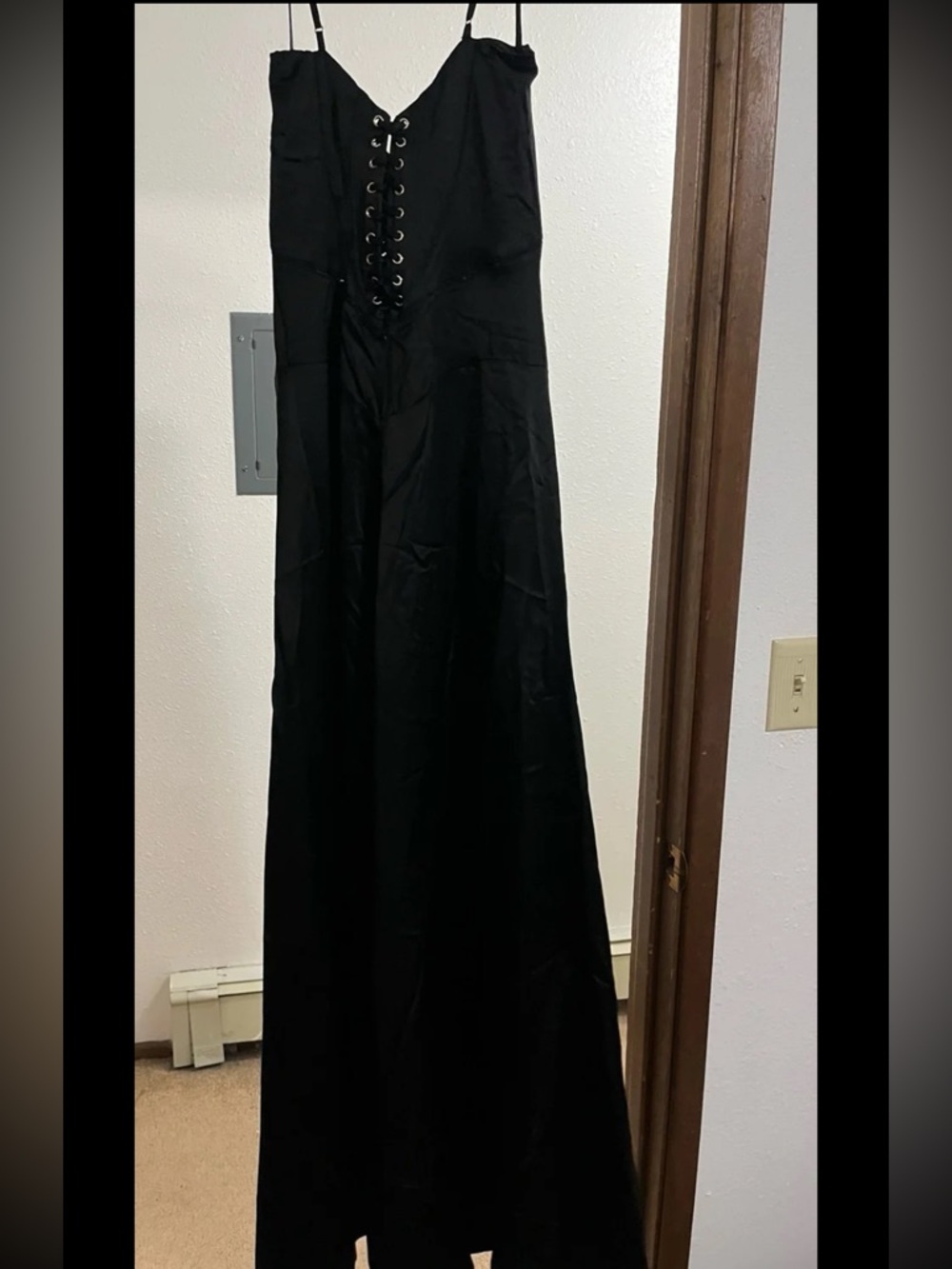 House of CB London Anabella Black Satin Maxi Dress - Picture 5 of 11